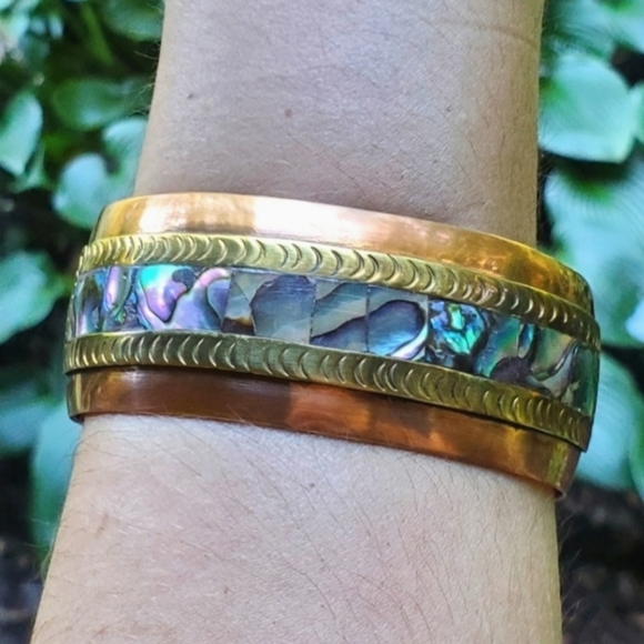 Vintage Jewelry - *RARE* Vintage Celia Harms Brass Wrist Cuff